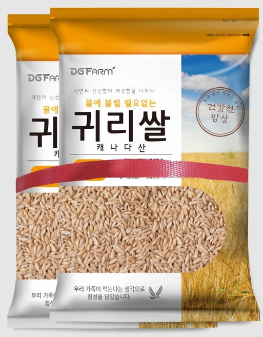 대구농산 불릴필요없는 귀리쌀, 4kg, 2개