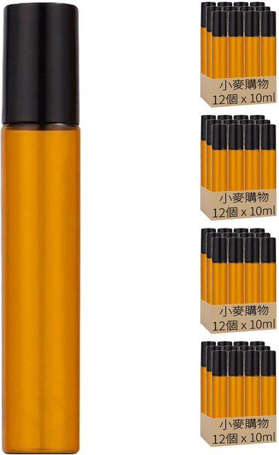 小麥購物 玻璃滾珠瓶 10ml, 48個