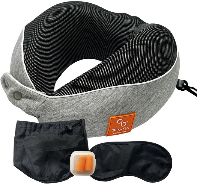 큐랑 큐슬립 고급 메모리폼 여행용 목베개 + 안대 + 귀마개 세트