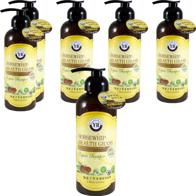 YR 葉璐芝 無患子草本洗髮精, 700ml, 6瓶