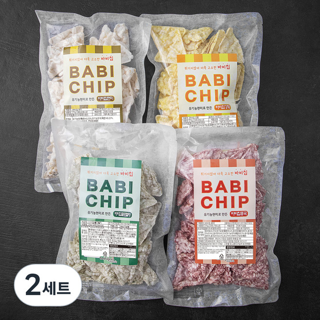 바비조아 현미로 만든 바비칩 75g x 4종, 2세트