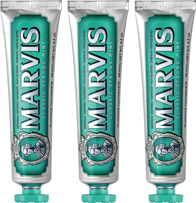 MARVIS 台灣公司貨 義大利牙膏 經典薄荷, 85ml, 1入, 3條