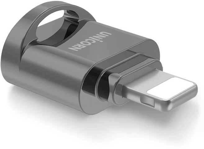 유니콘 애플 호환 8핀 OTG TF 카드리더기, CTF-200R/8핀, 다크그레이, 1개