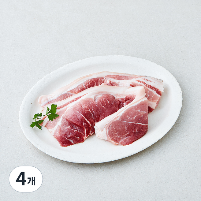 파머스팩 제주촌 서귀포시축협 흑돼지 미박 앞다리 구이용 (냉장), 4개, 500g