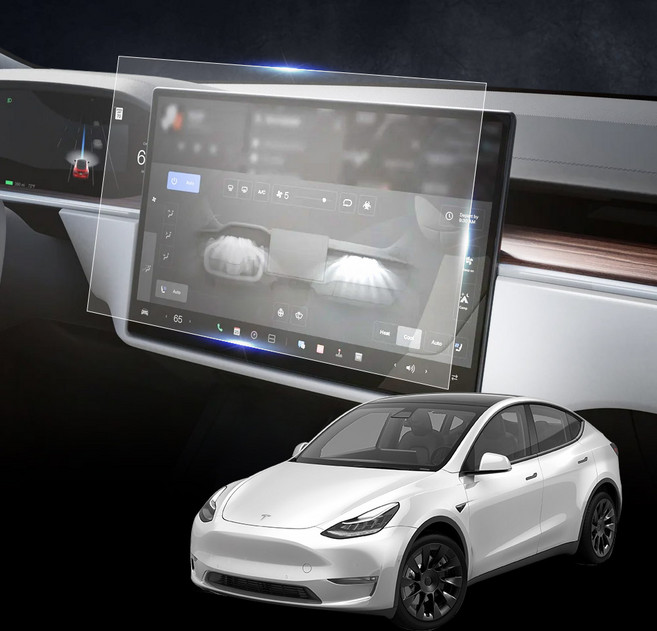 엑스핏 고스트쉴드 계기판 네비게이션 강화유리 보호필름 세트, 테슬라 모델Y, 1세트