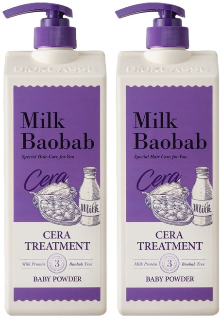 밀크바오밥 세라 트리트먼트 베이비파우더, 1.2L, 2개