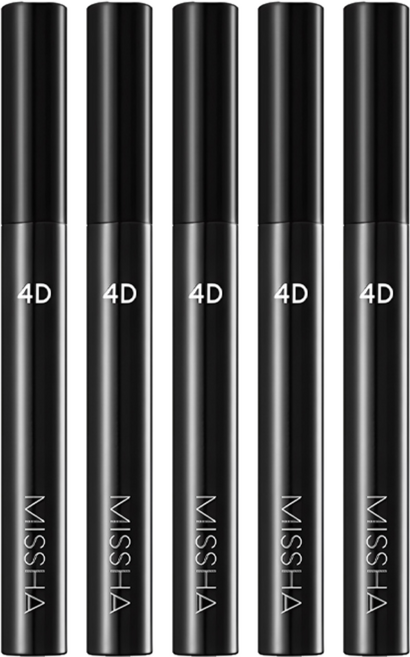 미샤 4D 마스카라 7g, 블랙, 5개