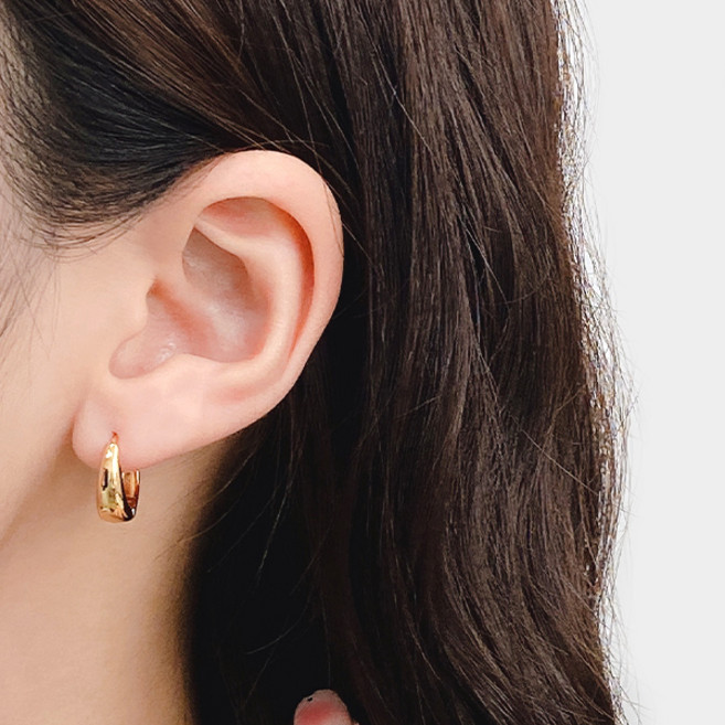 젤루나 여성용 볼드 원터치 링 귀걸이 P-222 2p