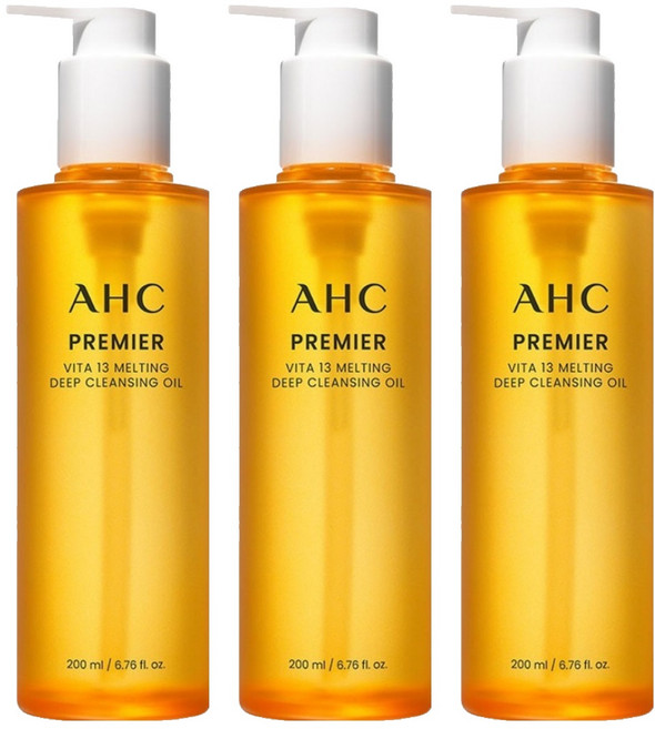 AHC 프리미어 비타 13 멜팅 딥 클렌징 오일, 200ml, 3개