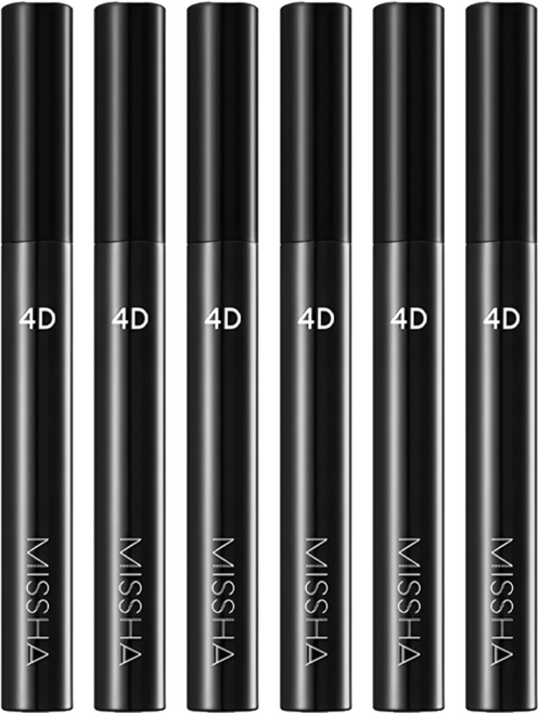 미샤 4D 마스카라 7g, 블랙, 6개