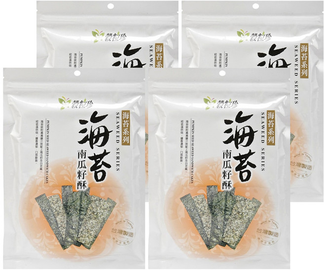 WEI SHEN FAR 維盛發 海苔南瓜籽酥, 40g, 4包