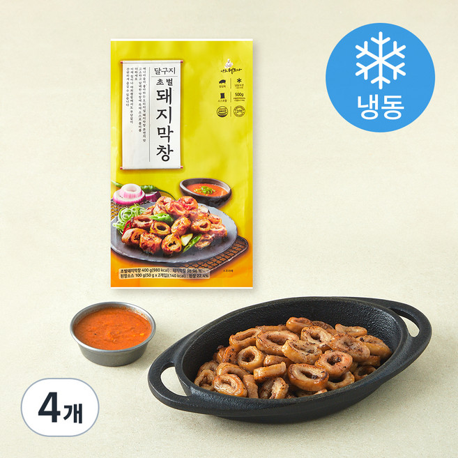 달구지 초벌 돼지막창 (냉동), 500g, 4개