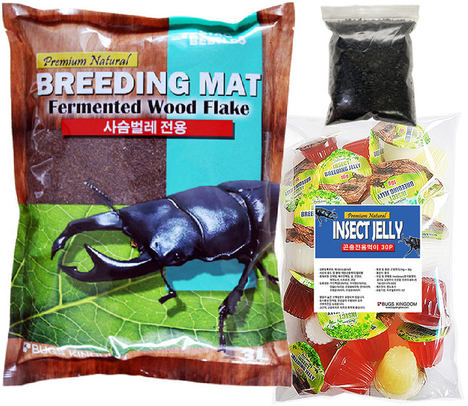 벅스킹덤 사슴벌레전용 브리딩 리필세트, 혼합 색상, 1세트