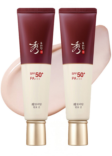 수려한 효비담 발효 선크림 SPF50+ PA+++, 60ml, 2개