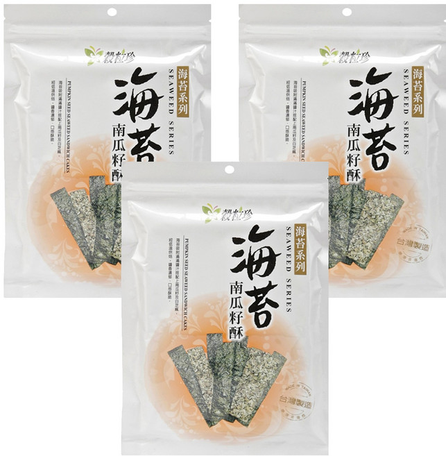 WEI SHEN FAR 維盛發 海苔南瓜籽酥, 40g, 3包