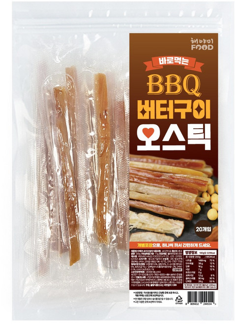 Heyami BBQ奶油燒烤魷魚棒, 1個, 200g
