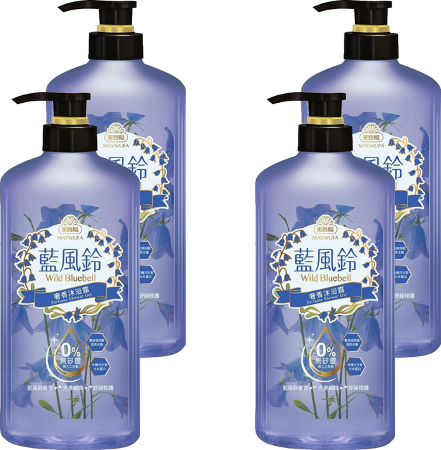 美吾髮 藍風鈴奢香沐浴露, 700ml, 4件