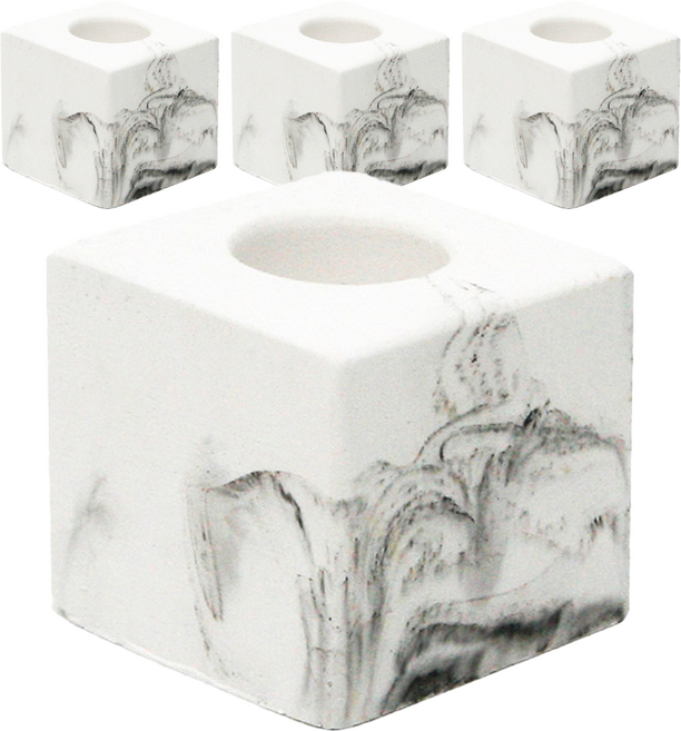 바로와 코시나 규조토 칫솔꽂이 사각, 혼합 색상, 4개