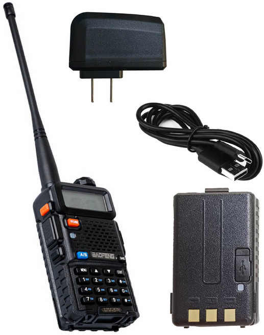 BAOFENG 寶峰 雙頻無線對講機 升級3800mAh 厚電TYPE-C快充/無座充, UV-5R, 1台