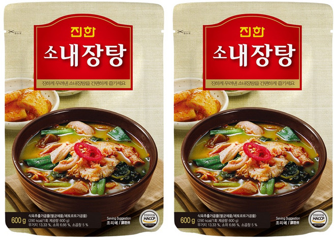 진한식품 소내장탕, 600g, 2개