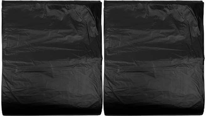 월드크린 분리수거 배접 비닐봉투 검정, 60L, 100개
