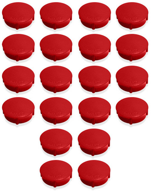 마그피아 칼라원형 자석홀더 무광 대, 빨강, 20개