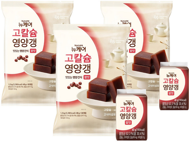 뉴케어 고칼슘 영양갱, 1.2kg, 3개