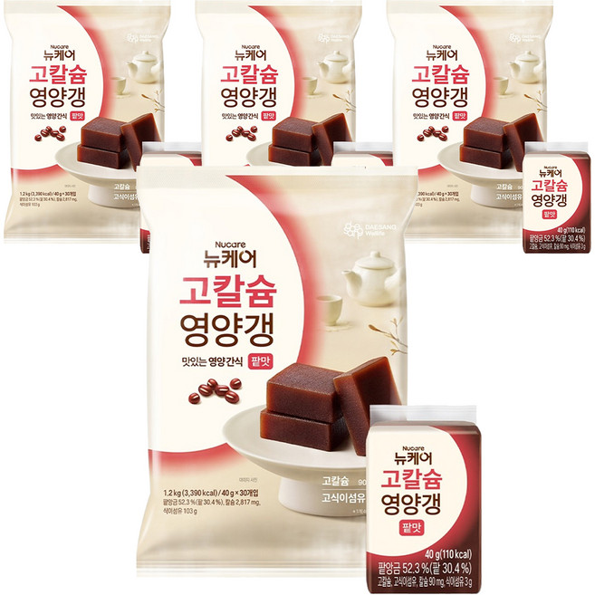 뉴케어 고칼슘 영양갱, 1.2kg, 4개