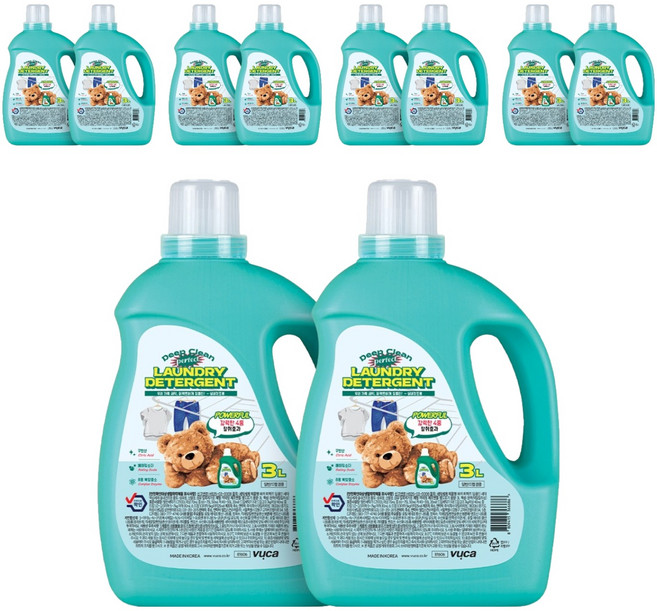 뷰카 퍼펙트 딥클린 세탁 액상세제 실내건조용 본품, 3L, 10개