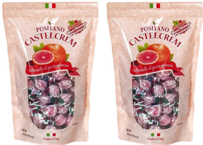 波西塔諾 Castelcrem 摩洛血橙糖, 750g, 2個
