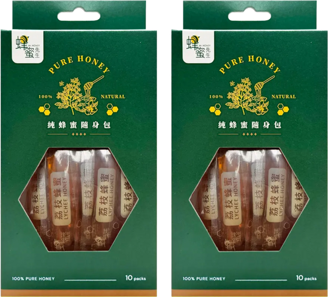 Mr.HONEY 蜂蜜先生 荔枝蜂蜜隨身包 10條, 240g, 2盒