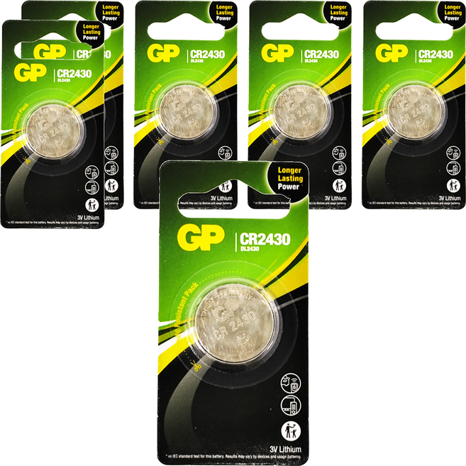GP Batteries 超霸 CR2430 鋰電池, 6顆, 1入