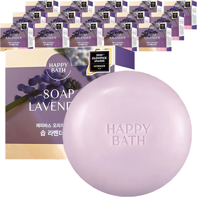 해피바스 오리지널 컬렉션 비누 라벤더, 90g, 16개입