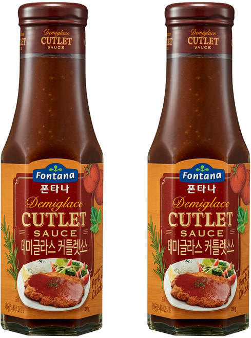 폰타나 데미글라스 커틀렛소스, 280g, 2개