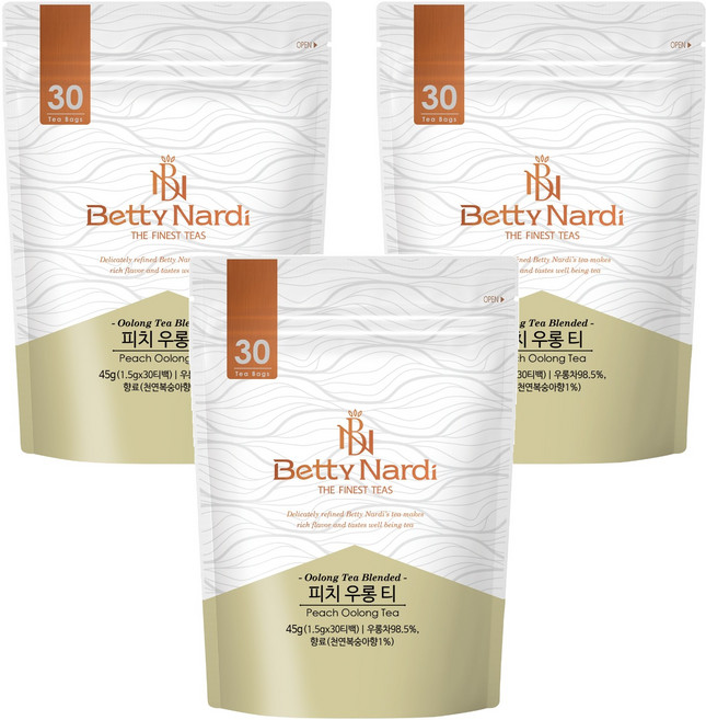 베티나르디 피치 우롱 티 티백, 1.5g, 30개입, 3개