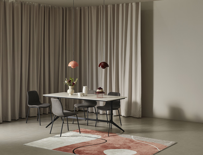 한샘 도노 어반 세라믹 식탁세트 와이드4인용 +슬림의자 4P 방문설치, 식탁(코튼화이트), 의자(그레), 일반의자 4