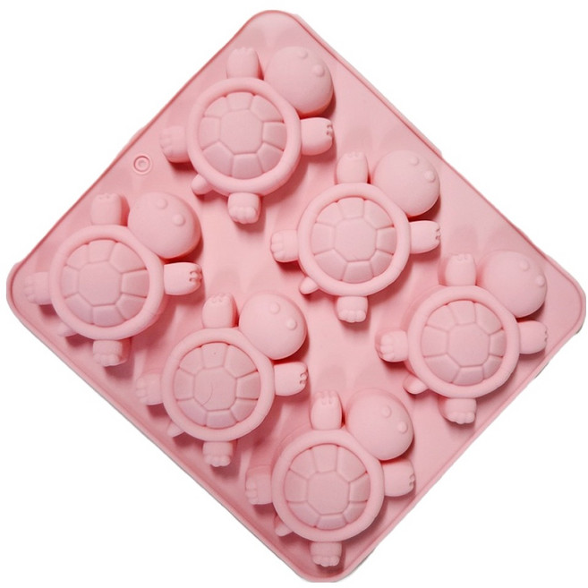 귀요미 거북이 6구 몰드, 핑크, 1개
