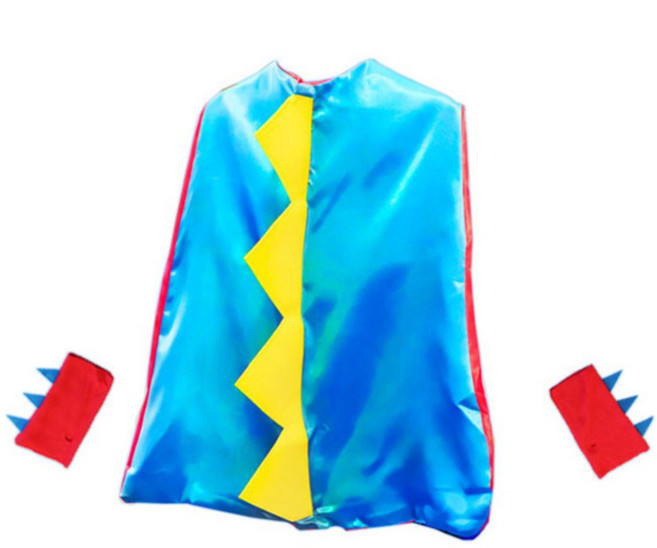 스투피드 아동용 드래곤 망토 코스튬 세트, 블루, 1세트