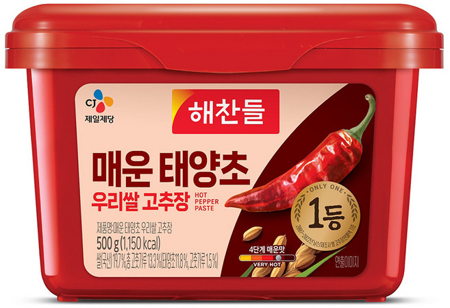 매운 태양초 우리쌀 고추장, 500g, 1개