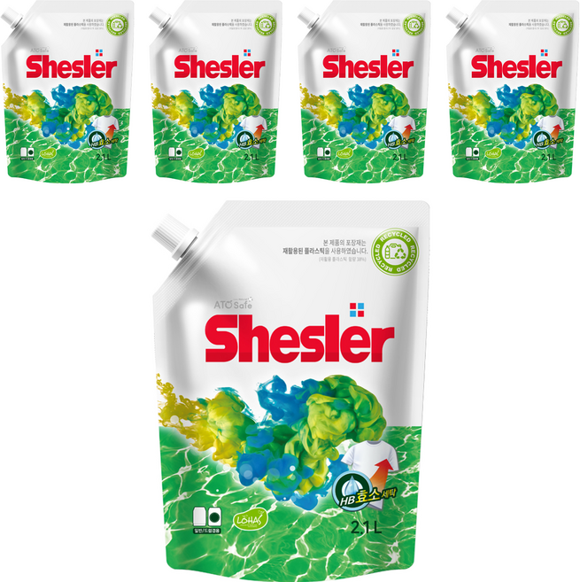 쉬슬러 액상세제 유칼립투스 리필, 2.1L, 5개