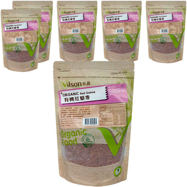 Vilson 米森 有機紅藜麥, 200g, 6包