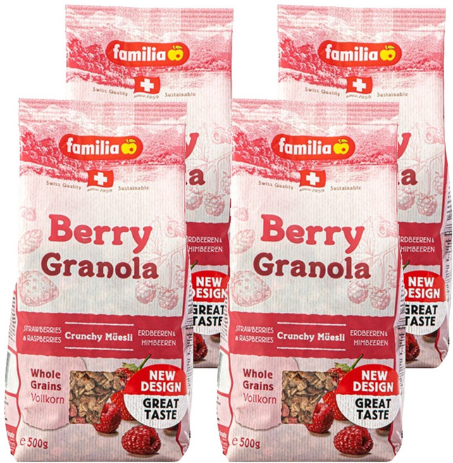 패밀리아 무슬리 베리 크런치, 500g, 4개
