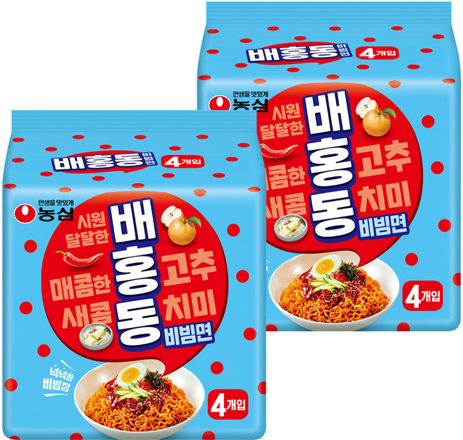 농심 배홍동 비빔면 137g, 8개