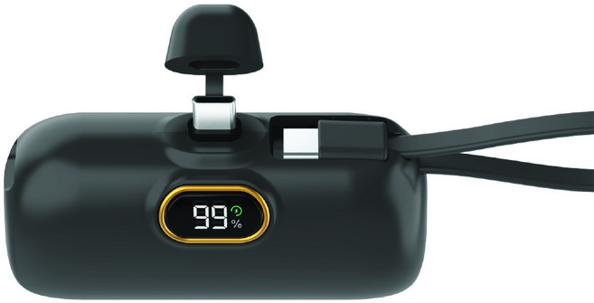 뉴클 PD 고속 22.5W 도킹형 보조배터리 메인 C타입 + 서브 8핀 스트랩 5000mAh, NCPB-5KPD-13-LGC(메인 C타입+서브 8핀 스트랩), 블랙