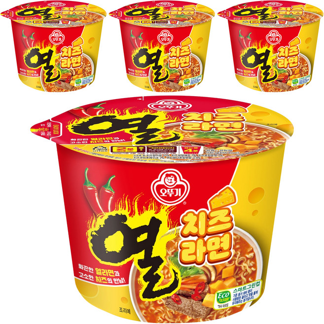 OTOKI 不倒翁 辛辣碗麵 起司風味 100g, 4入