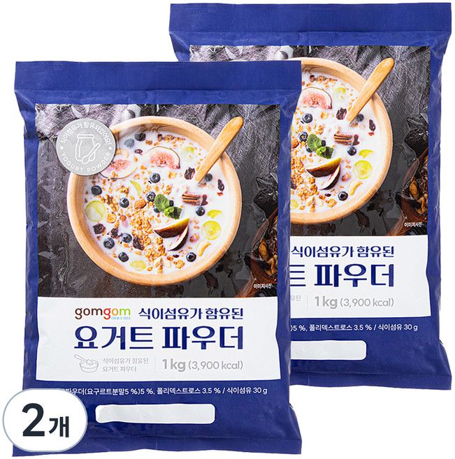 곰곰 식이섬유가 함유된 요거트 파우더, 1kg, 1개입, 2개