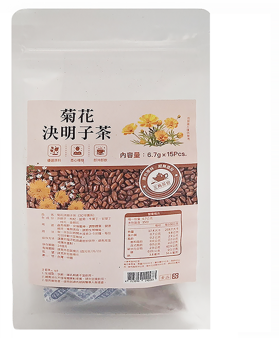 仁濟中藥 菊花決明子茶 3C守護茶, 6.7g, 15包, 1袋