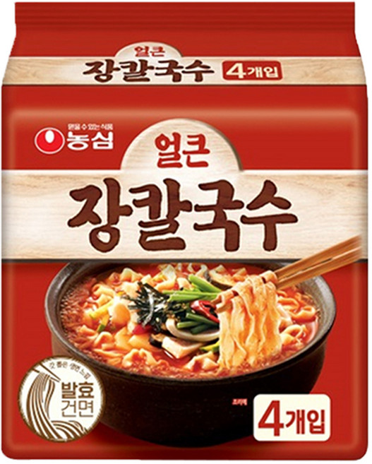 농심 얼큰 장칼국수 103g, 4개