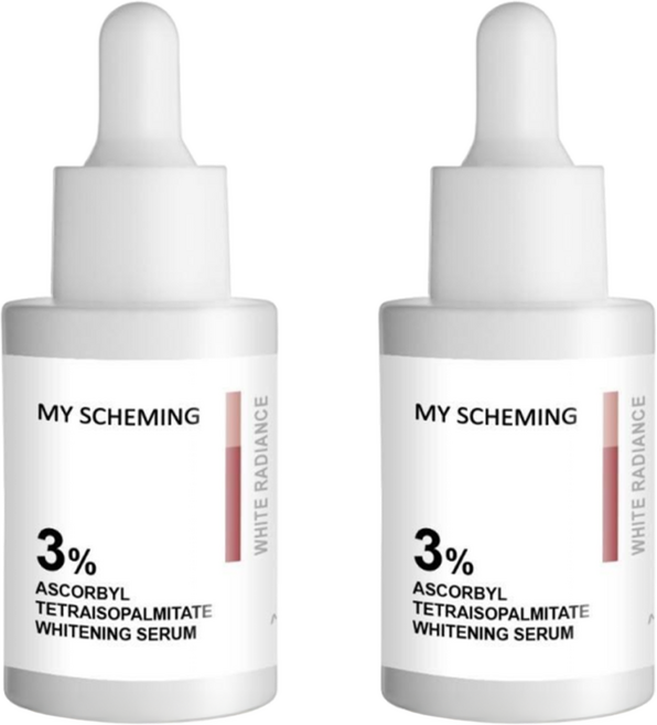 MY SCHEMING 我的心機 3%酯化維C極光淨白精華, 30ml, 2瓶