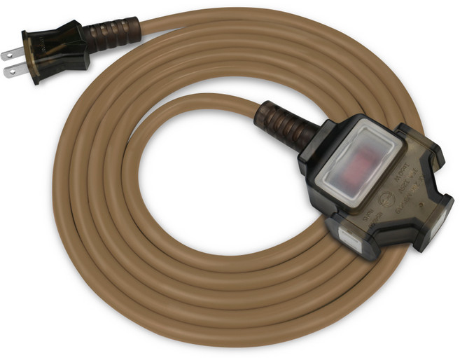 PowerSync 群加 2P 1對3工業用動力延長用電源線組 TU3C1050 714g, 5m, 摩卡棕, 1條